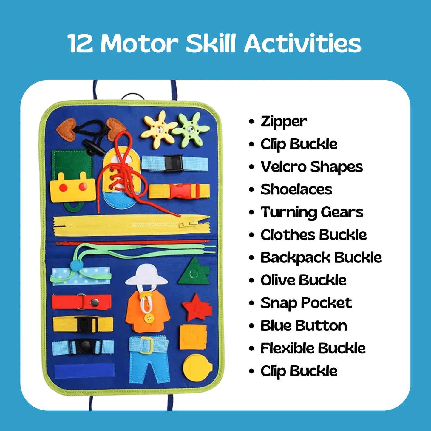 Tot&Tale™ Toddler Montessori Busy Board